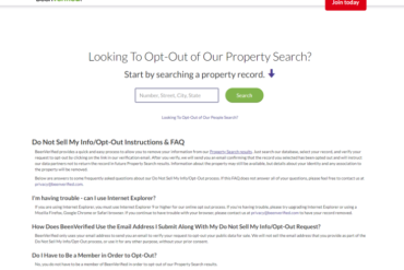 Various Step for Opt Out of Been Verified