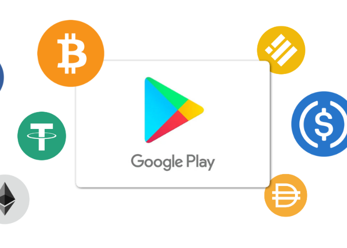 Conveniently Buy Google Play Gift Cards with Cryptocurrency